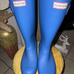 Hunter Kids Blue Rain Boots